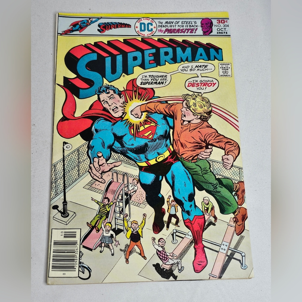 Superman #304 DC Comics Oct. 1976 The Parasite Prism Of Peril, Curt Swan Bronze